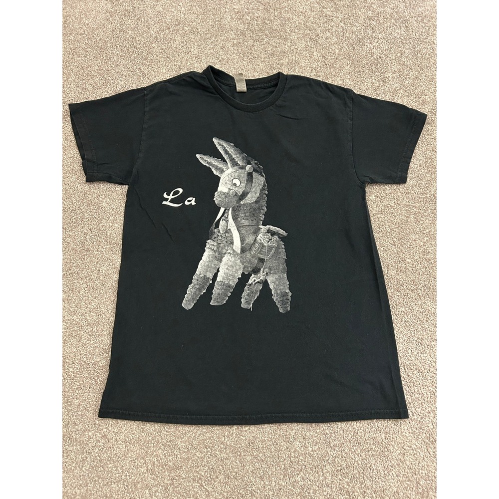PiƱata Graphic T-Shirt Mens Medium Black Excellent Short Sleeve Cotton